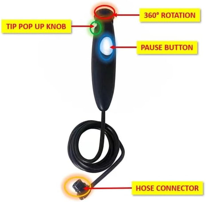 Generic Sturdy Material Easy to Replace Oral Hygiene Accessories Replacement Hose and Handle Parts Compatible with Waterpik Water Flosser WP-100 WP-300 WP-660 WP-900 (White)