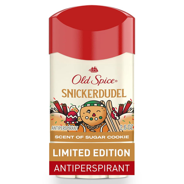 Antiperspirant & Deodorant for Men, Holidudes Limited Edition, 24/7 Sweat Protection, Stocking Stuffer, Snickerdudel Sugar Cookie Scent, 2.6 Oz