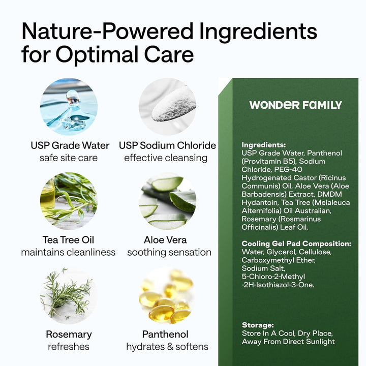 Piercing Aftercare Spray - Sterile Saline Solution for Piercings with Panthenol & Tea Tree Oil for Piercing Bumps Lip, Body, Nose Rings, & Ear Piercing Cleaner Keloid Bump Removal