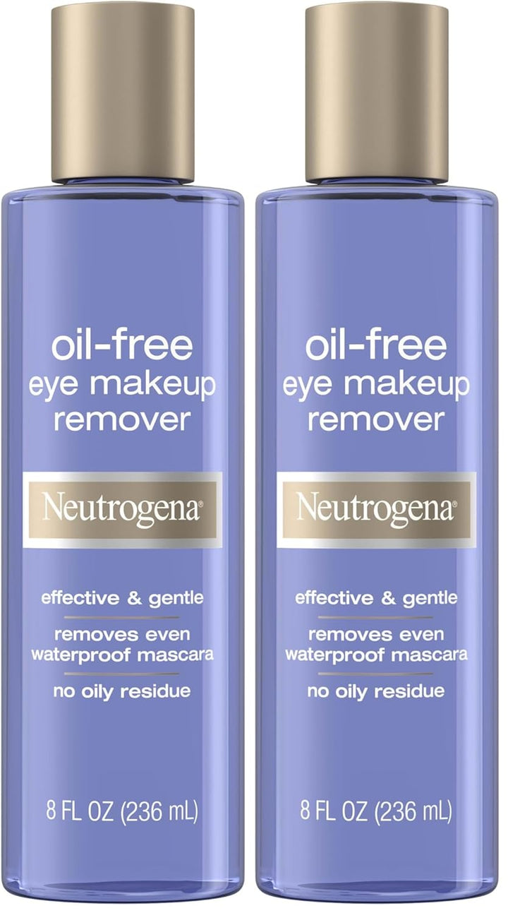 Gentle Oil-Free Eye Makeup Remover & Cleanser for Sensitive Eyes, Non-Greasy Makeup Remover, Waterproof Mascara Remover, Dermatologist & Ophthalmologist Tested, 8 Fl. Oz