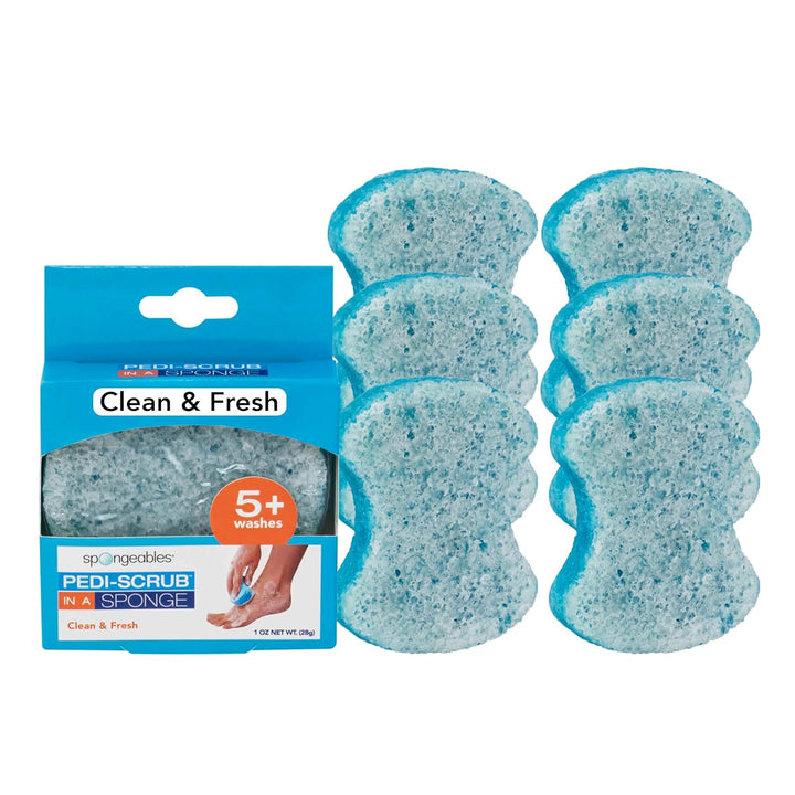 Spongables Pedi Scrub Foot Exfoliating 20+ Wash Sponge