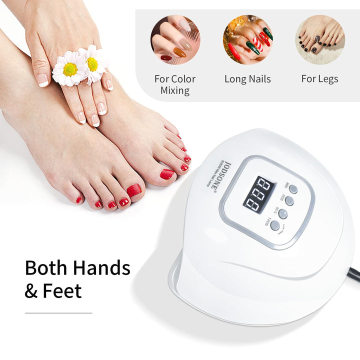 U V LED Nail Lamp, Nail Dryer for Gel Polish, Led Light with Automatic Sensor & 4 Timers