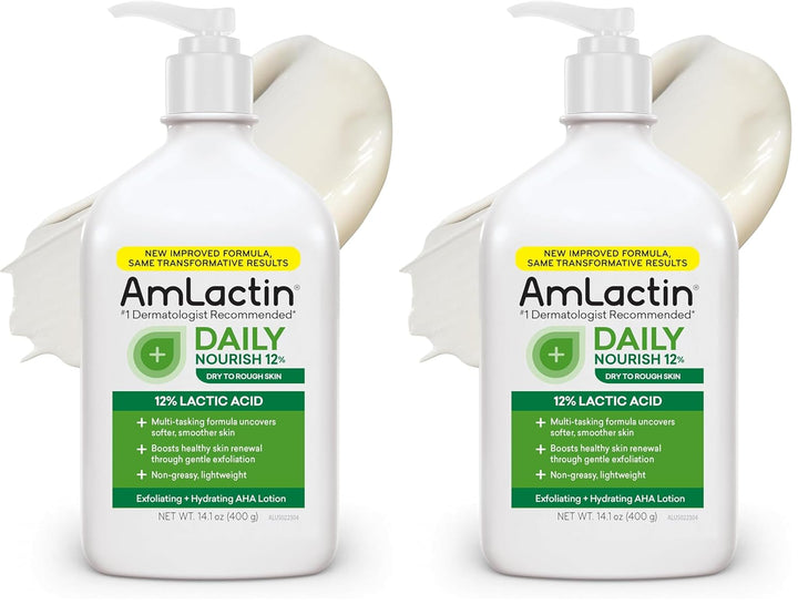 Daily Nourish 12% - 14.1 Oz Body Lotion with 12% Lactic Acid - Exfoliator and Moisturizer for Dry Skin (Packaging May Vary)​