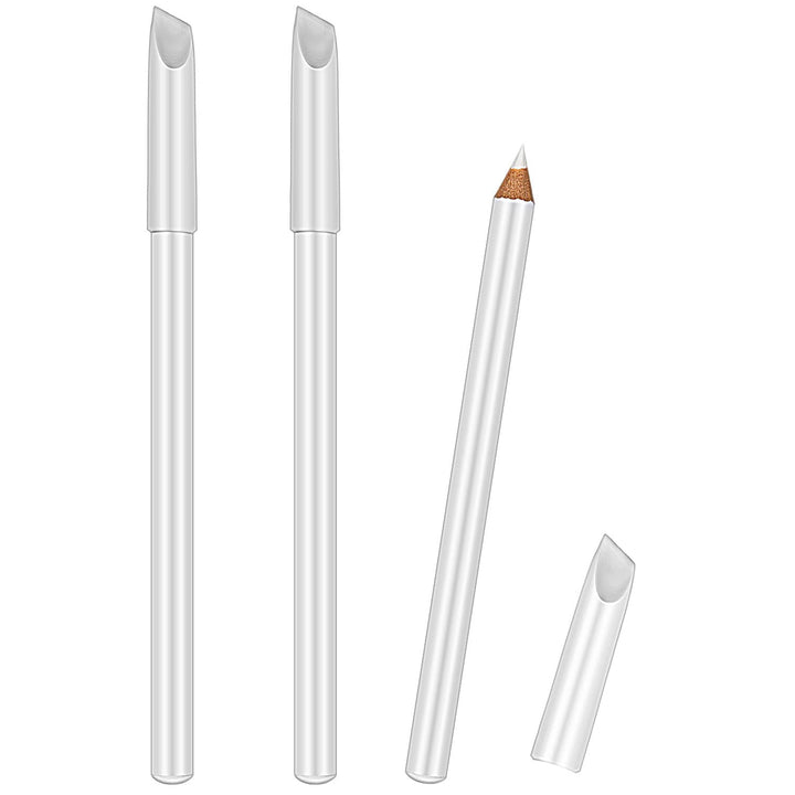 3 Pieces White Nail Pencil 2-In-1 Nail Whitening Pencil French Nail Pencils with Cuticle Pusher for DIY Nail Manicure Supplies