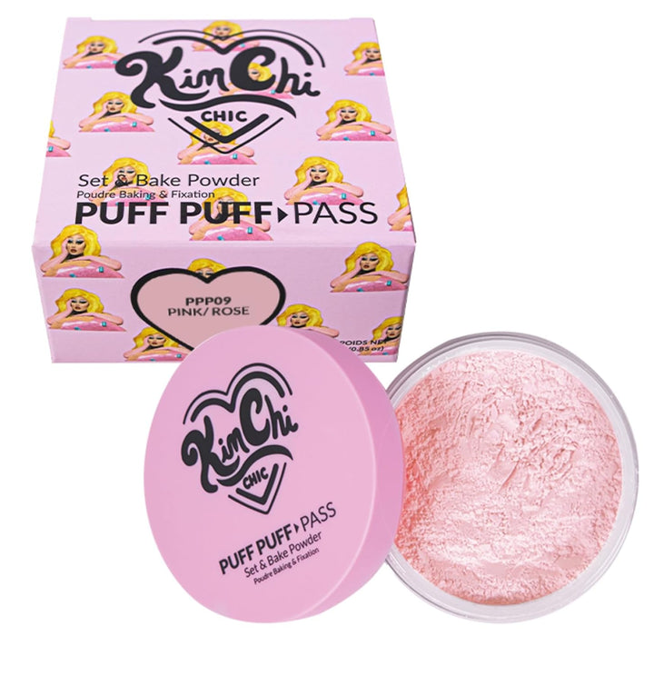 Beauty Puff Puff Pass Set and Bake Setting Powder for Makeup, Extra Fluffy Loose Face Powder Poof, Soft Natural Face Makeup for Uneven Skin Tone, 03 Translucent