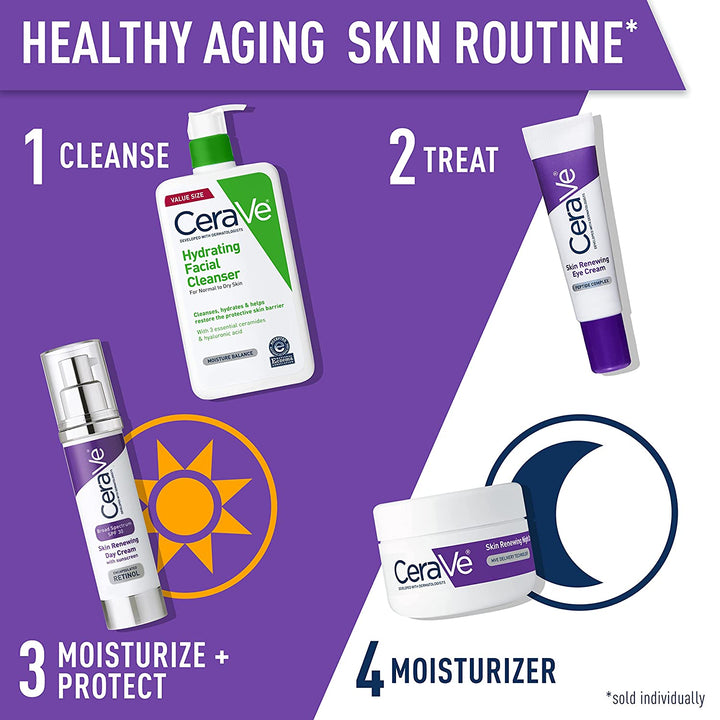 Skin Renewing Eye Cream for Wrinkles, under Eye Cream with Peptides + Caffeine + Niacinamide, for Wrinkles & Crows Feet, Paraben Free & Opthalmologist Tested