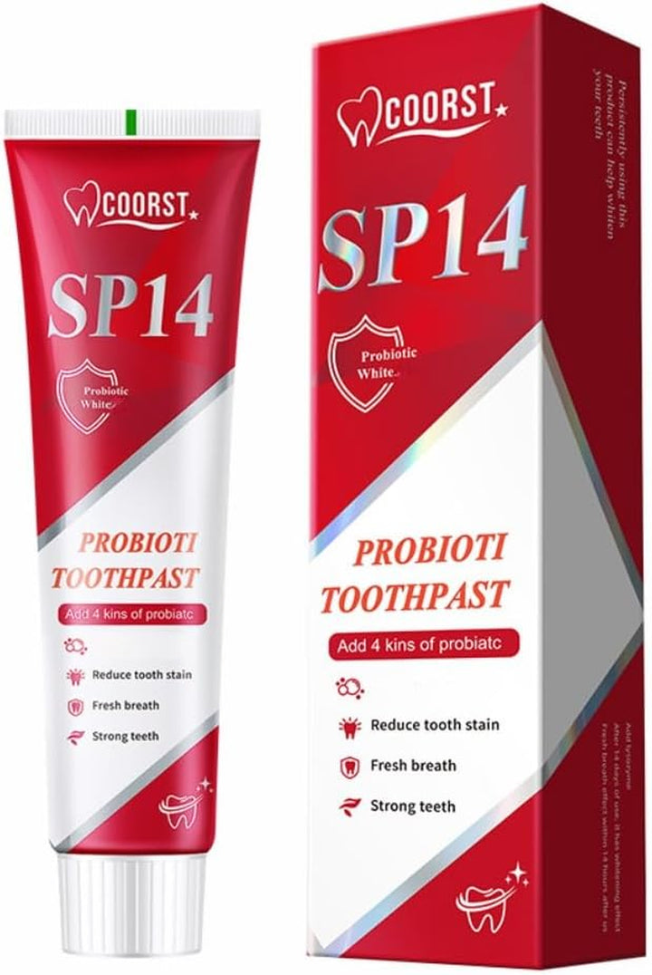 Sp14 Probiotic Toothpaste, Sp14, Fresh Breath, Deep Cleaning Care Toothpaste, Basic Cleaning for Home & Travel Use
