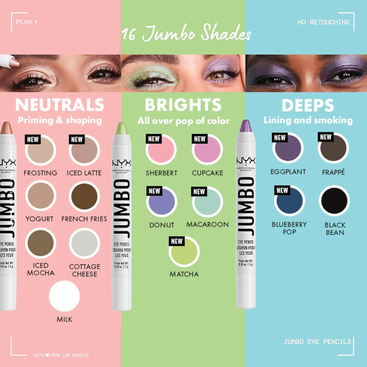 Jumbo Eye Pencil, Blendable Eyeshadow Stick & Eyeliner Pencil - Milk (White)