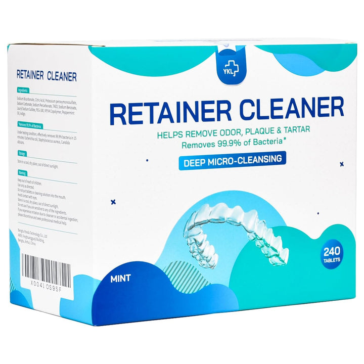 Retainer & Denture Cleaner Tablets - 4 Months Supply (120 Pcs) Dental Retainers for Aligner - Mouth & Night Guards - False Teeth Whitening - Removes Odor & Plaque (120 Pcs)