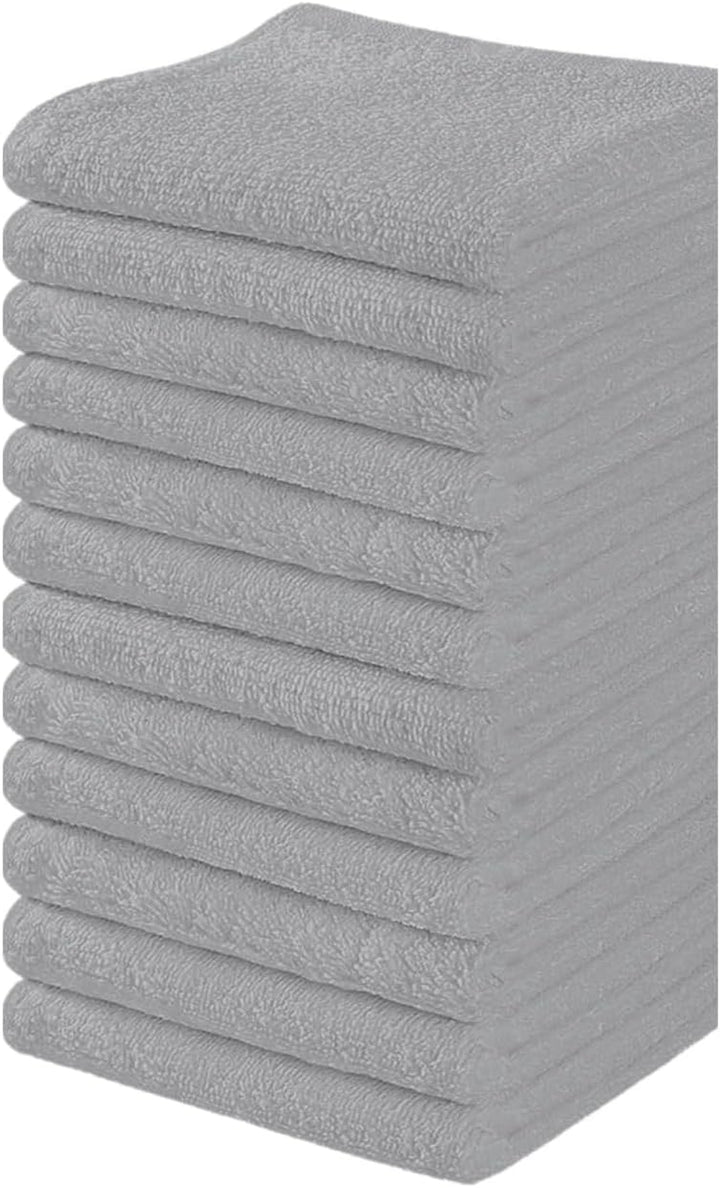 Towel and Linen Mart 100% Cotton - 24 Pack Wash Cloth Set - Flannel Face Cloths, Highly Absorbent and Soft Feel Fingertip Towels (Multi, Pack of 24)