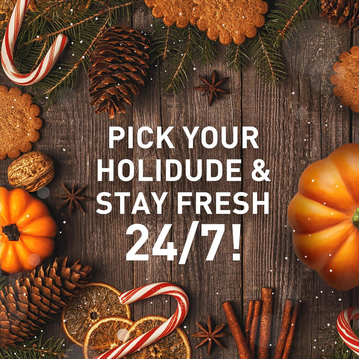 Aluminum Free Deodorant for Men, Holidudes Limited Edition, 24/7 Holiday Freshness, Odor Protection, Stocking Stuffer, Pumpking Pumpkin Spice Scent, 3.0 Oz