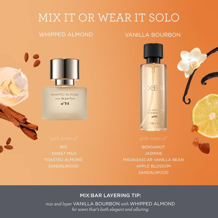 Vanilla Bourbon Hair + Body Mist, Bedroom Linen Spray - Notes of Sandalwood, Vanilla Bean, Jasmine, Bergamot, 5Oz