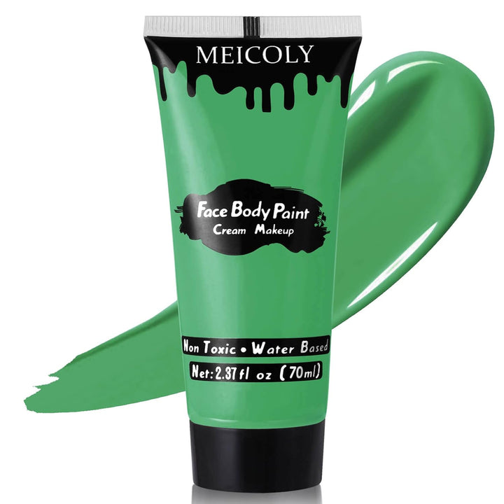 Green Face Body Paint,Halloween SFX Witch Makeup Elphaba Costume Face Paint,Camouflage Gamora Hunting Hulk Body Paint for Adults and Kids,St. Patrick’S Day Face Paint Makeup Accessories