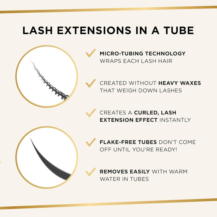 Tarte Tartelette XL Tubing Mascara – Lash Extensions in a Tube with Peptide, Vitamin E & B5, Extra Length & Volume, Longwear, Smudge-Proof, Easy to Remove, Vegan & Cruelty Free
