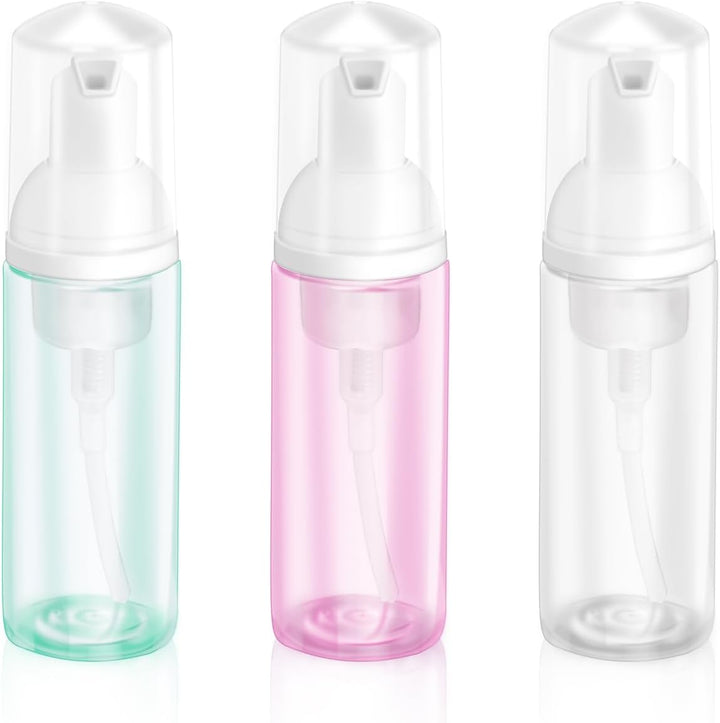 2Oz Plastic Foam Pump Bottle, Empty Bottle Travel Foaming Dispenser for Hand Soap, Shampoo (2Pcs, 60Ml)