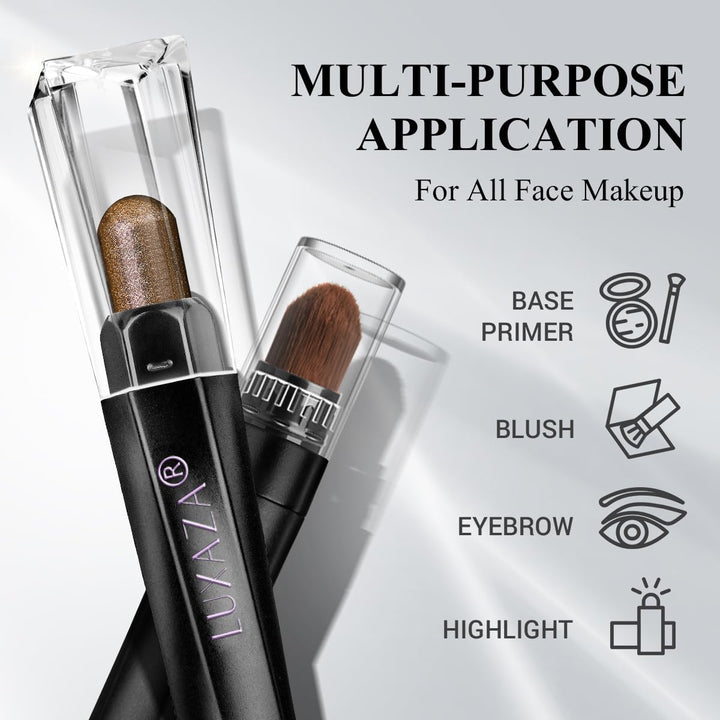 Neutral Eyeshadow Stick Makeup 6PCS Set, Brown Nude Metallic Shimmer Matte Cream Eye Shadow Palette Eyeliner Brightener Pencil Crayon, Halloween Makeup - BROWN CANYON