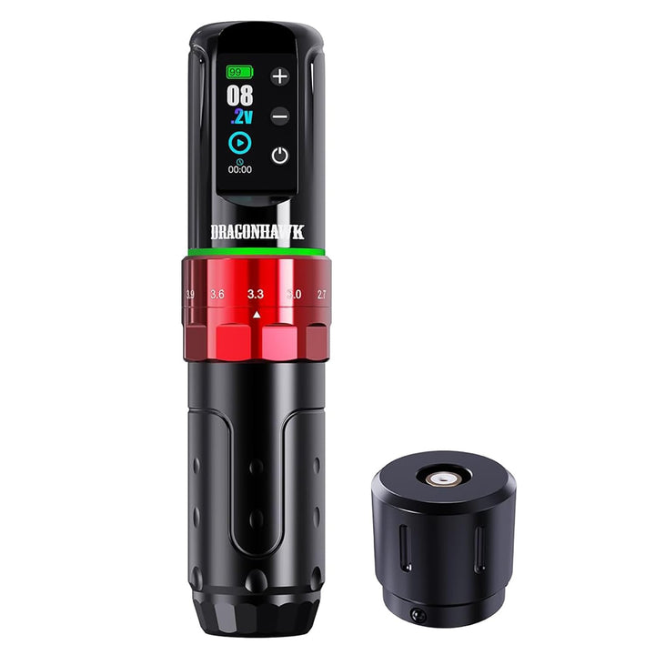 L3 Tattoo Kit, Cordless/Cord Complete Tattoo Gun Kit Pen Machine, 7 Strokes Length, 2 Batteries 2,000Mah Power Supply with Extra Battery Rca Jack Part, Pro Tattoo Needles for Beginner