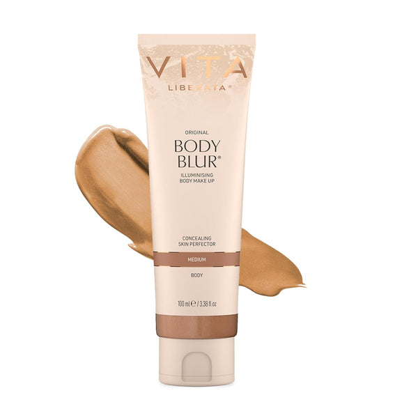 Body Blur, Leg and Body Makeup. Skin Perfecting Body Foundation for Flawless Bronze, Easy Application, Radiant Glow, Evens Skin Tone, New Packaging