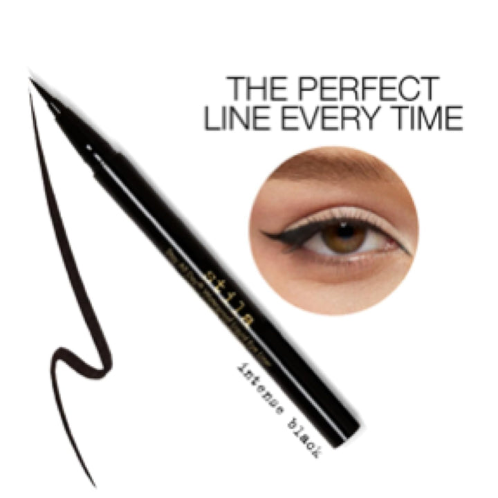 Waterproof Liquid Eye Liner, Stay All Day Makeup with Fine Brush Tip Lasting Satin Finish, Smudge-Proof & Transfer-Resistant