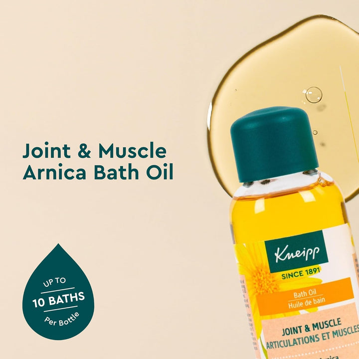 Joint & Muscle Arnica Bath Oil - Good for Achy Joints & Post-Workout Recovery - Vegan - 3.38 Fl Oz - up to 10 Baths