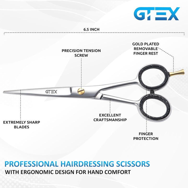 Hair Scissors, 6.5 Inch Professional Hair Cutting Scissors for Women Men Adults - Barber Scissors Hair Shears - Super Sharp Haircut Scissors - Tijeras De Peluqueria Profesional