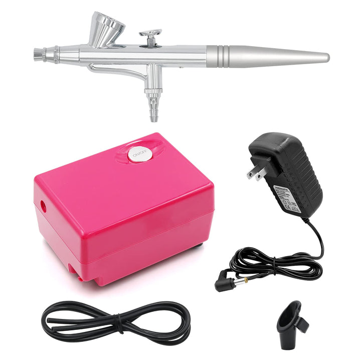 Airbrush Gun Mini Makeup Air Brush Spary Gun 0.4Mm Needle and Nozzle for Make up Face Eyebrow Nail Temporary Tattoo (Single Gun)