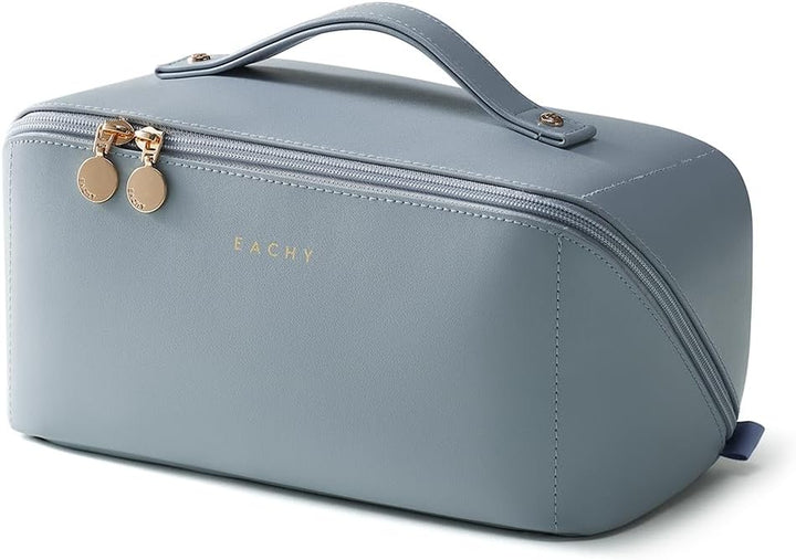 Travel Makeup Bag,Large Capacity Cosmetic Bags for Women,Waterproof Portable Pouch Open Flat Toiletry Bag Pattern Makeup Bag