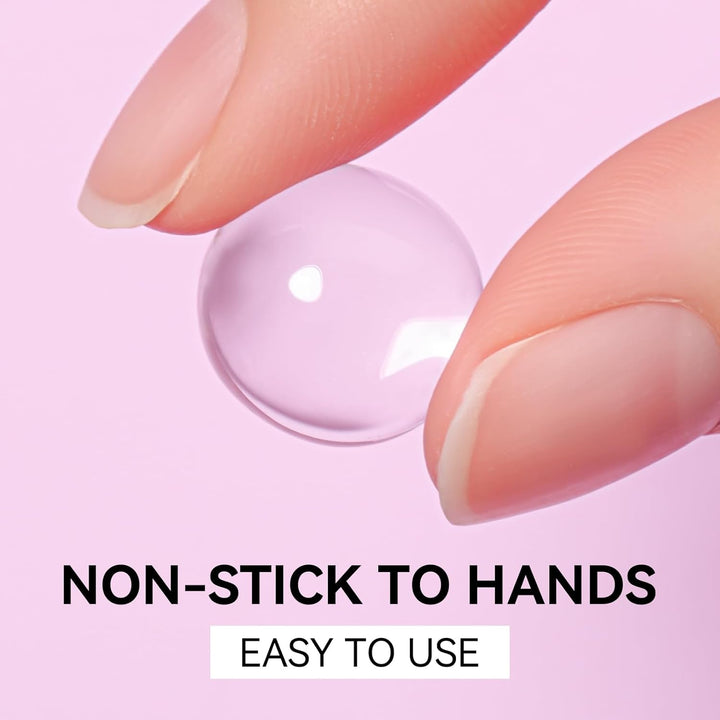 3D Gel Nail Art: Clear Solid Builder Nail Gel 4 in 1 Non-Sticky for Extension UV Glue for Acrylic Nails Rhinestones 3D Sculpting Hard Gels UV/LED Lamp Required 15Ml