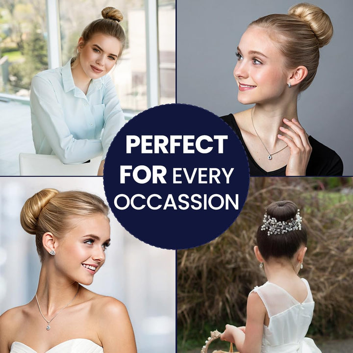 French Hair Bun Maker - Easy Donut and Bun Makers for Women'S Hair Quick Updos - Snap-And-Roll Perfect Tool for Kids and Twist Tool Clip (Brown - Pack of 2)