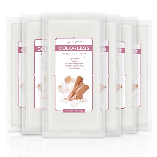 Natural Paraffin Wax Refills, 6 Pack Paraffin Wax Blocks of Unscented for Paraffin Bath, Paraffin Wax for Hand and Feet for Deep Hydration, Moisturizing and Nourish (Unscented)