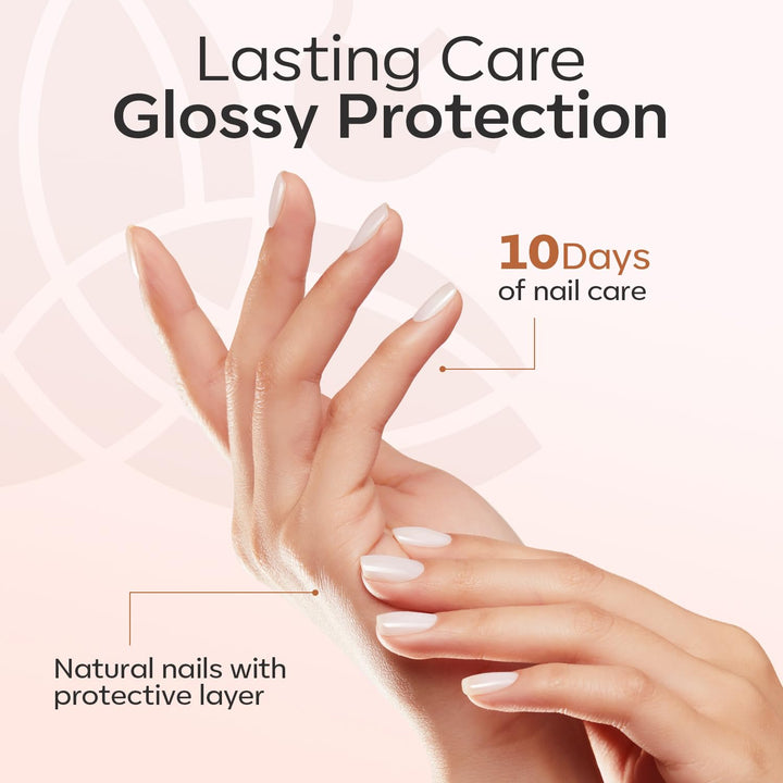 Nail Strengthener, Milky White Nail Polish Natural Nail Concealer Foundation Air Dry Nail Growth Polish for Damaged Nails Imperfection Masking Gifts for Women 15Ml