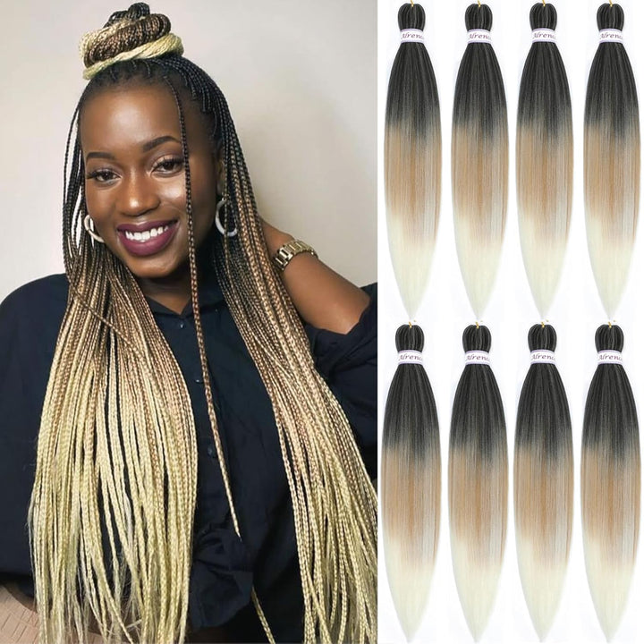 Purple Braiding Hair Pre Stretched Long Braid 30 Inch 2 Packs Professional Braiding Hair Extensions Synthetic Crochet Twist Braids (30 Inch, Purple)