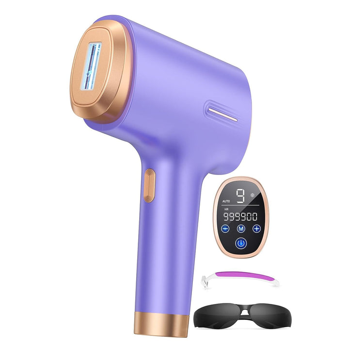 IPL Laser Hair Removal for Women and Men, 45°F Ice Cooling Laser Hair Removal Device for Face & Body, At-Home Painless Hair Remover with Long-Lasting Results, Smooth Skin Gift