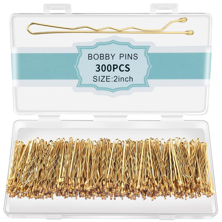 300 Pcs Bobby Pins Black, Hair Pins for Women Girls and Kids, Invisible Wave Hair Clips Bulk with Storage Box, Pain-Free Hairpins（2 Inch Black）