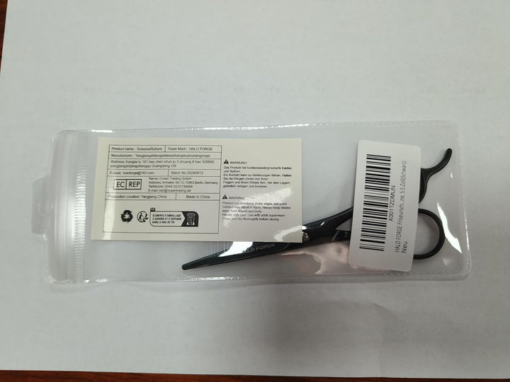 Professional Mustache and Beard Scissors: Small Sharp Stainless Steel Beard Shears for Men Personal Care Precision Trimming Mustache, Facial Hair, Eyebrow, 5.5 Inch (Black)