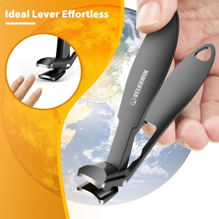 Long Handle Toe Nail Clippers for Seniors - Angled Head, Wide Jaw Opening, Ultra-Sharp and Durable Large Thick Toenail Clippers Cutters Trimmers for Men and Women, 18-Month Replacement Warranty!