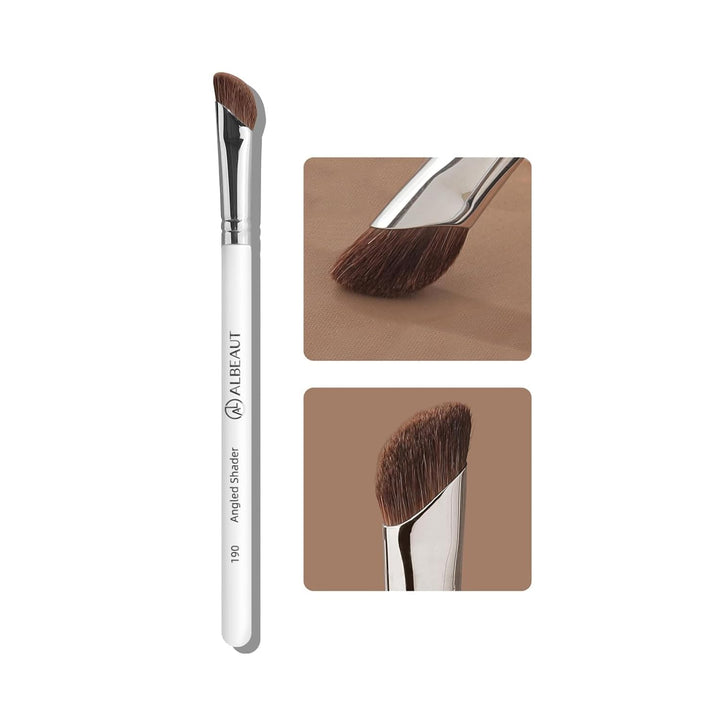 Blush Brush, Angled Contoured for Flawless Face Foundation Liquid Cream Cheek Makeup Multitask 202