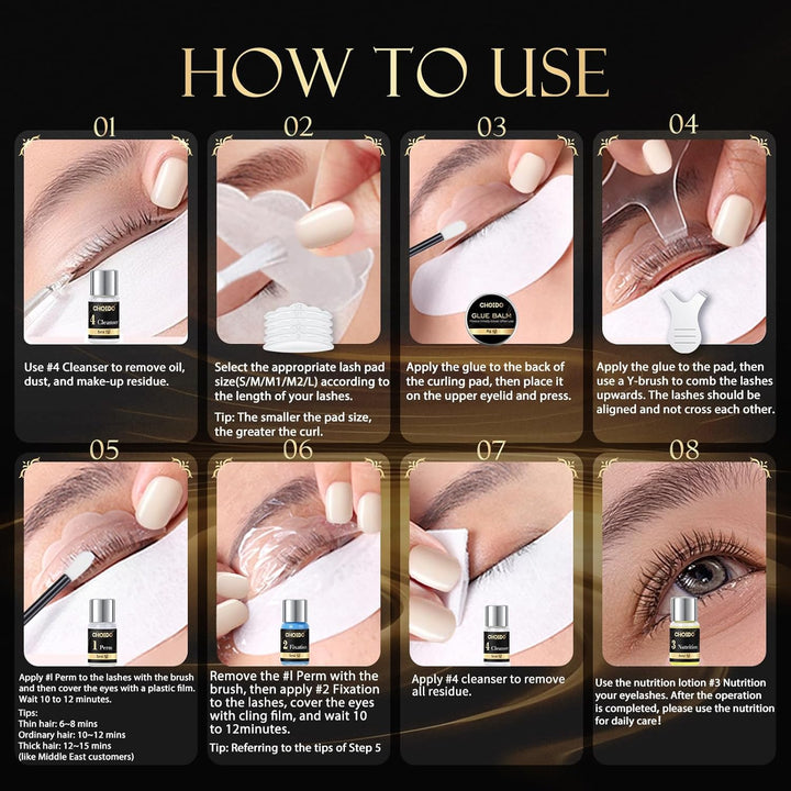 Lash Lift Kit - Eyebrow Lamination Kit, Eyelash Perm Kit, Professional Eyelash Curling Lash Extension & Eyebrow Lift 2 in 1 Kit, Eyelash Lift Kit Easy to Use at Home Diy & Salon, Lasts for 6-8 Weeks