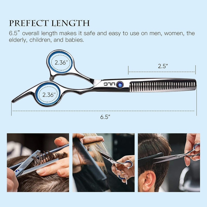 Hair Cutting Scissors Thinning Shears Kit  Professional Barber Hairdressing Texturizing Salon Razor Edge Scissor Japanese Stainless Steel 6.5 Inch