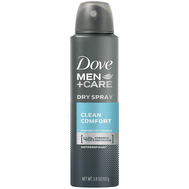 Men + Care Dry Spray Antitranspirante, Clean Comfort 3,8 Oz (2 Pack)