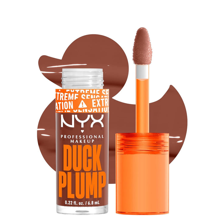 Duck Plump High Pigment Lip Gloss, Lip Plumper Gloss with Spicy Ginger - Clearly Spicy