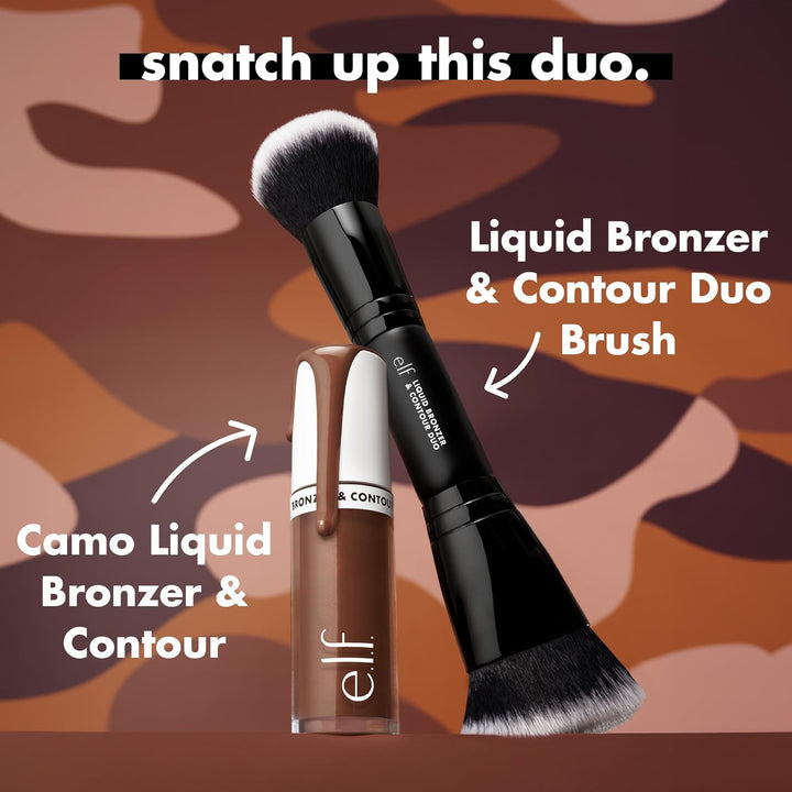 Camo Liquid Bronzer & Contour, Silky Highly Pigmented Formula, Creates a Long-Lasting Bronzed Glow & Natural Look, Vegan & Cruelty-Free, 2 Fair/Light