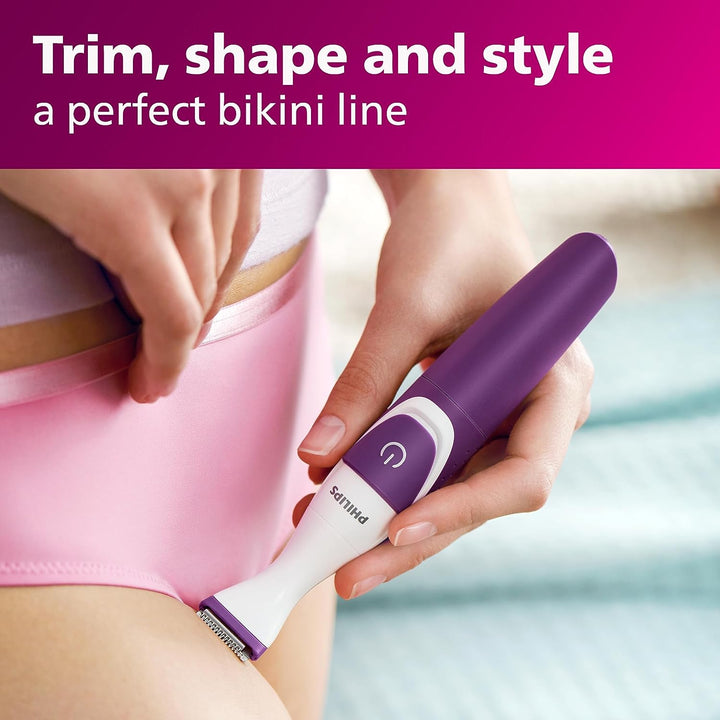 Beauty Bikini Genie Cordless Trimmer for Bikini Line Hair Removal, with Shaving Head and Comb, BRT383/50