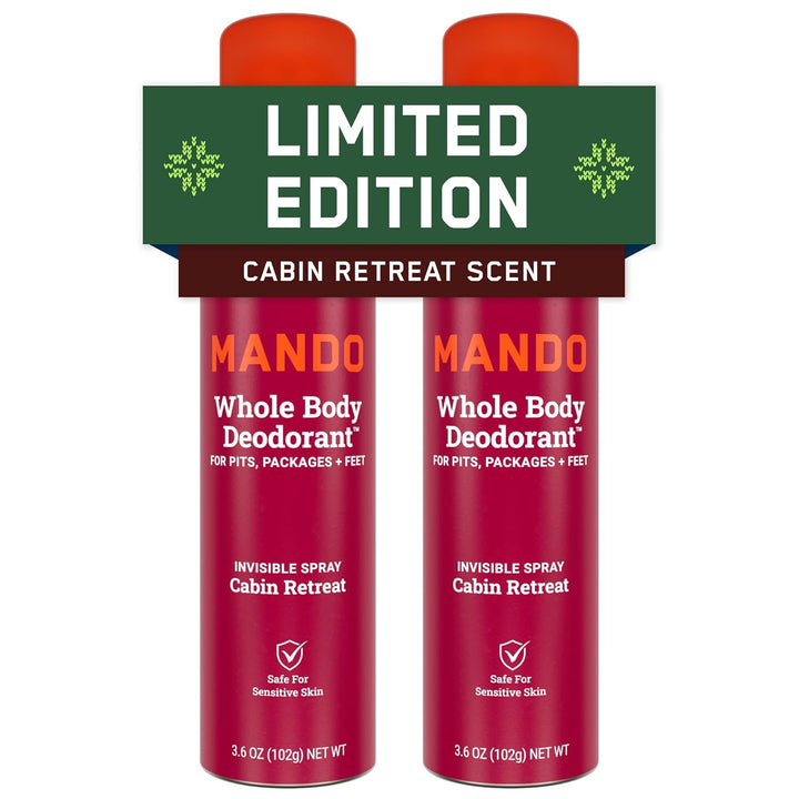 Whole Body Deodorant for Men - Invisible Spray Deodorant - 72 Hour Odor Control - Low Irritation Formula - Aluminum Free, Benzene Free - 3.6 Ounce Cans (Pack of 2) - Pro Sport