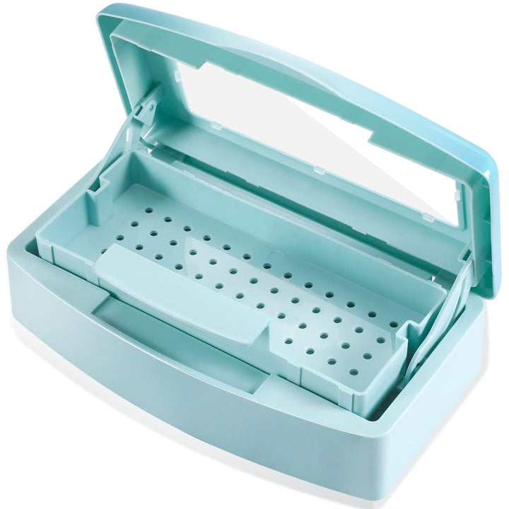 Plastic Sterilizing Tray,Sterilization Box,Nail Art Tool Sterilizer Tray, Sterilizer Tray Box Nail Art Salon Sterilizing Too（Pink）