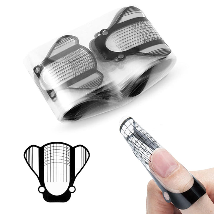 Nail Forms for Builder Gel 100Pcs Nail Extension Forms Beautiful for DIY at Home Nail Forms for Acrylic Nails Create Long Lasting Gel Extensions Professional Nail Art Supplies