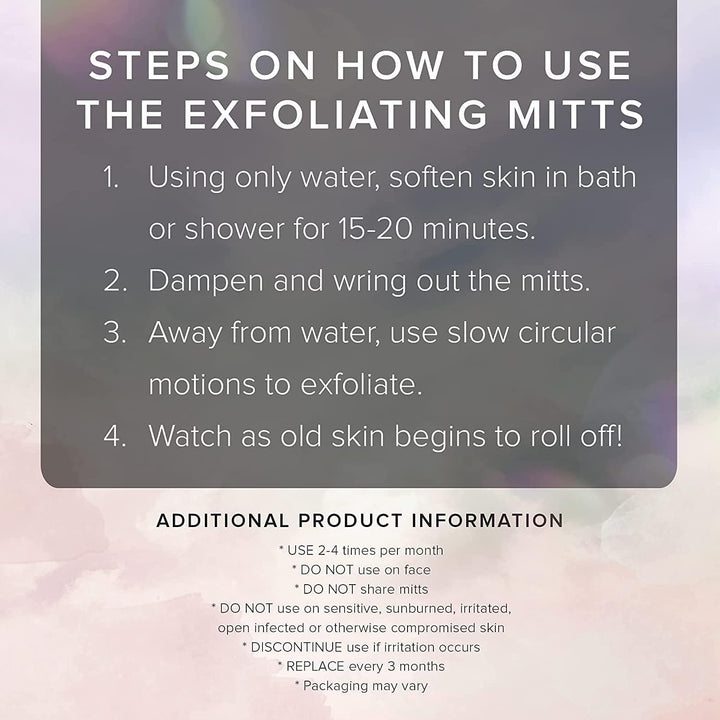 (Original) Premium Exfoliating Mitt for Body (1Pc) – 100% Vegan Viscose Traditional Body Scrub Glove Kessa Korean Washcloth – Body Exfoliator for Self-Tan Removal & Keratosis Pilaris