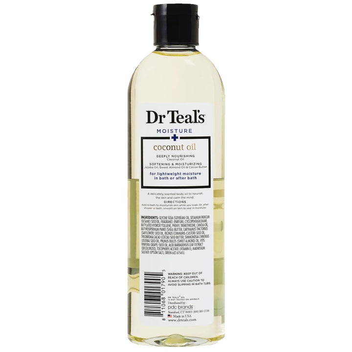 Dr. Teals Coconut Bath & Body Oil Gift Set (2 Pack, 8.8Oz Ea.) - Nourishing Coconut Essential Oils Blended with Sweet Almond Oil & Cocoa Butter - Paraben & Phthalate Free - at Home Spa Kit