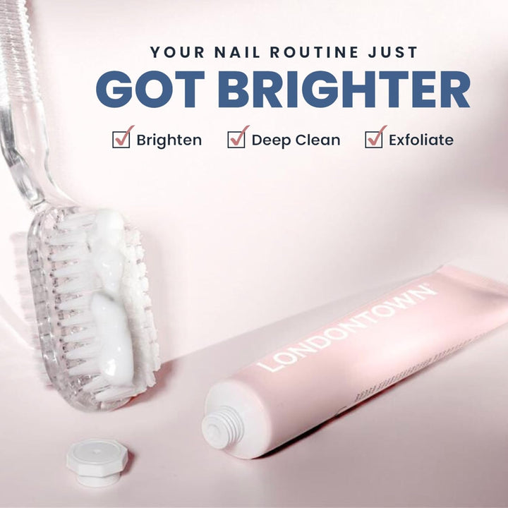 Mani Bright Nail Scrub - Brightening Nail Whitener for Hands & Feet to Combat Stains Discoloration Yellow Dullness, 1.5Fl Oz