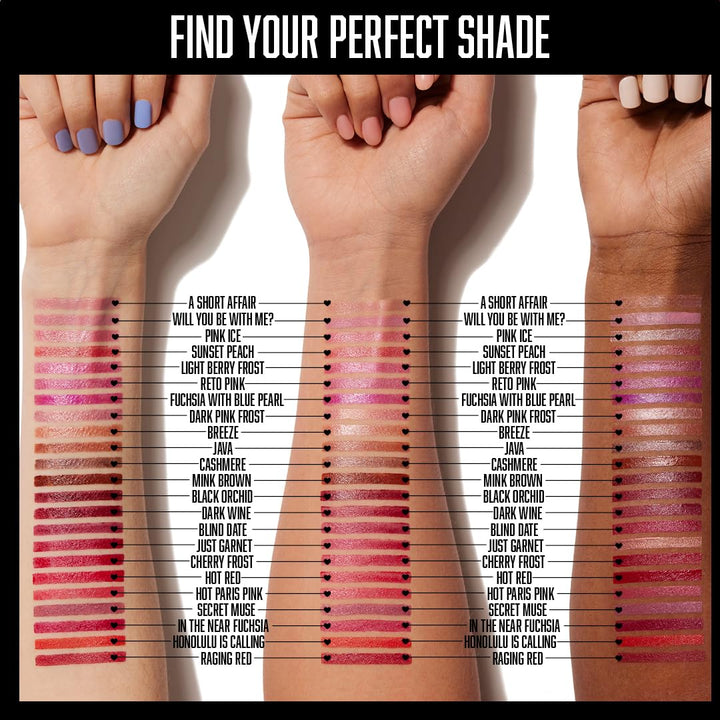 Silk Finish Lipstick, Hydrating Rich Buildable Lip Color, Formulated with Vitamins A,E, & Macadamia for Ultimate Hydration, Cruelty-Free & Vegan - Cherry Frost